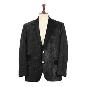 Mens Blazer Black Velvet Luxury Formal Tuxedo Suit Jacket Wedding Sport Coat 46R